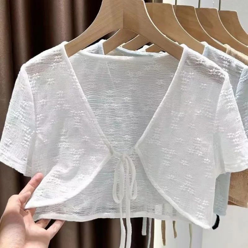 Women's Lace Cover up Short Sleeve Cardigan Outerwear Summer Sun Protection Scarf Dressing Gown Polyester Fiber UPF100+
Women's Lace Cover up Short Sleeve Cardigan Outerwear Summer Sun Protection Scarf Dressing Gown Polyester Fiber UPF100+