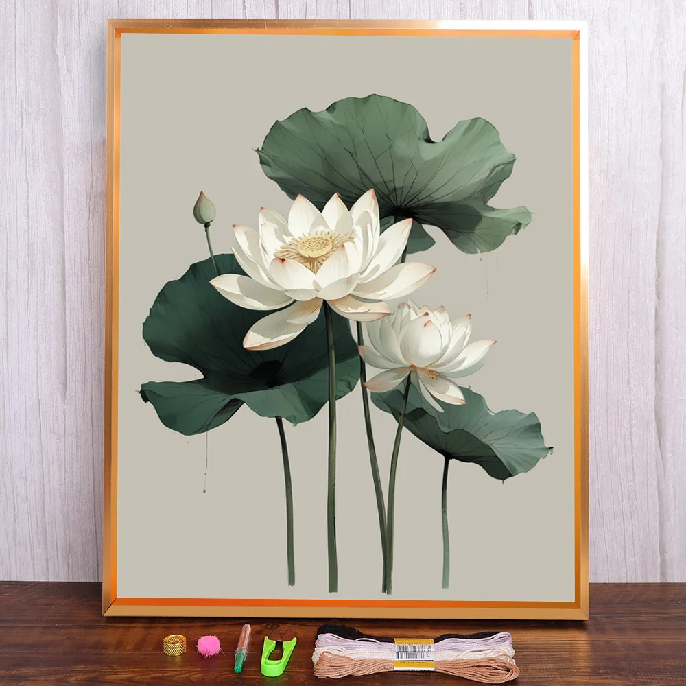 Flower Lotus Printed Canvas 11CT Cross-Stitch DIY Embroidery Patterns Handmade Handiwork Craft Hobby Package Different Wholesale
Flower Lotus Printed Canvas 11CT Cross-Stitch DIY Embroidery Patterns Handmade Handiwork Craft Hobby Package Different Wholesale