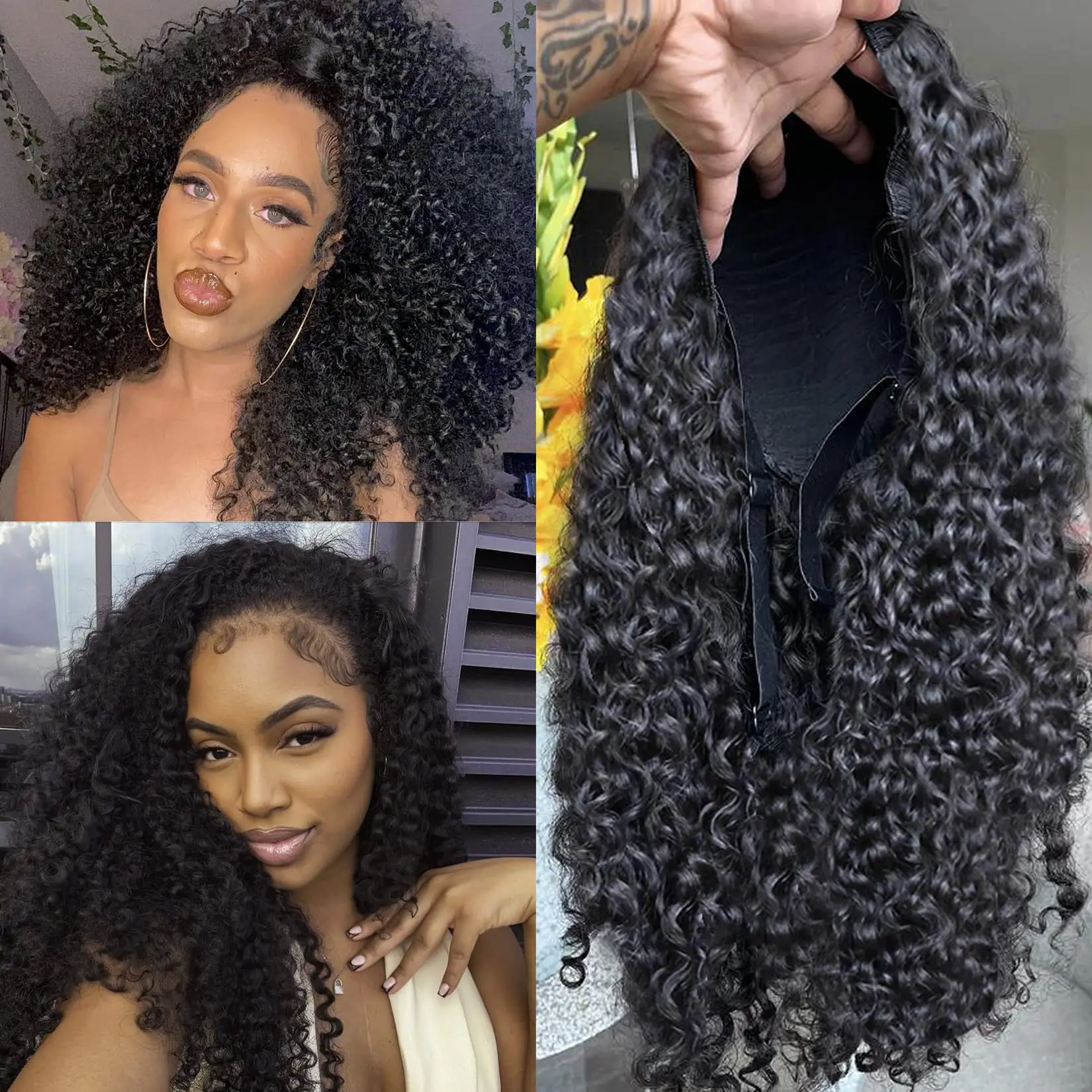 Burmese Curly 250% Density 3 In 1 Half Wig Human Hair 2 Spiral Curly Seamless Flip Over Wear and Go Wigs With Drawsting
Burmese Curly 250% Density 3 In 1 Half Wig Human Hair 2 Spiral Curly Seamless Flip Over Wear and Go Wigs With Drawsting