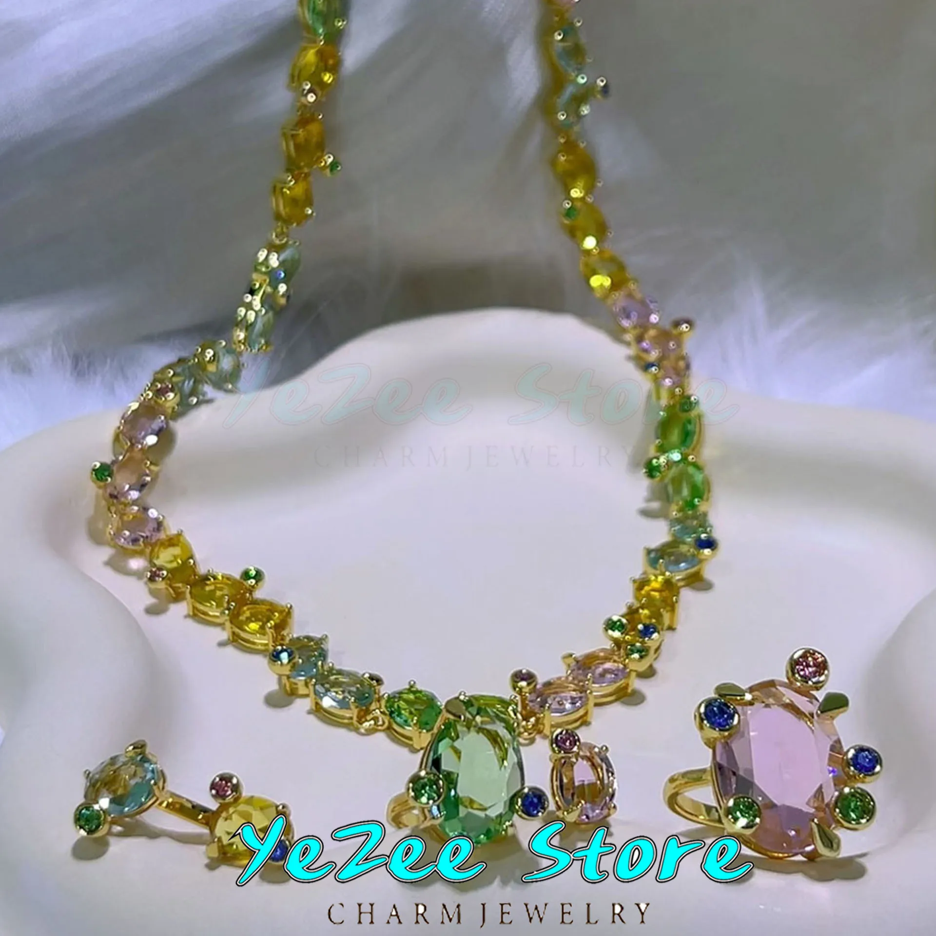 New Jewelry Pink Candy Necklace Earrings Ring Bracelet Fashion Luxury Charm Fine Christmas Anniversary Gifts for Women Wholesale
New Jewelry Pink Candy Necklace Earrings Ring Bracelet Fashion Luxury Charm Fine Christmas Anniversary Gifts for Women Wholesale