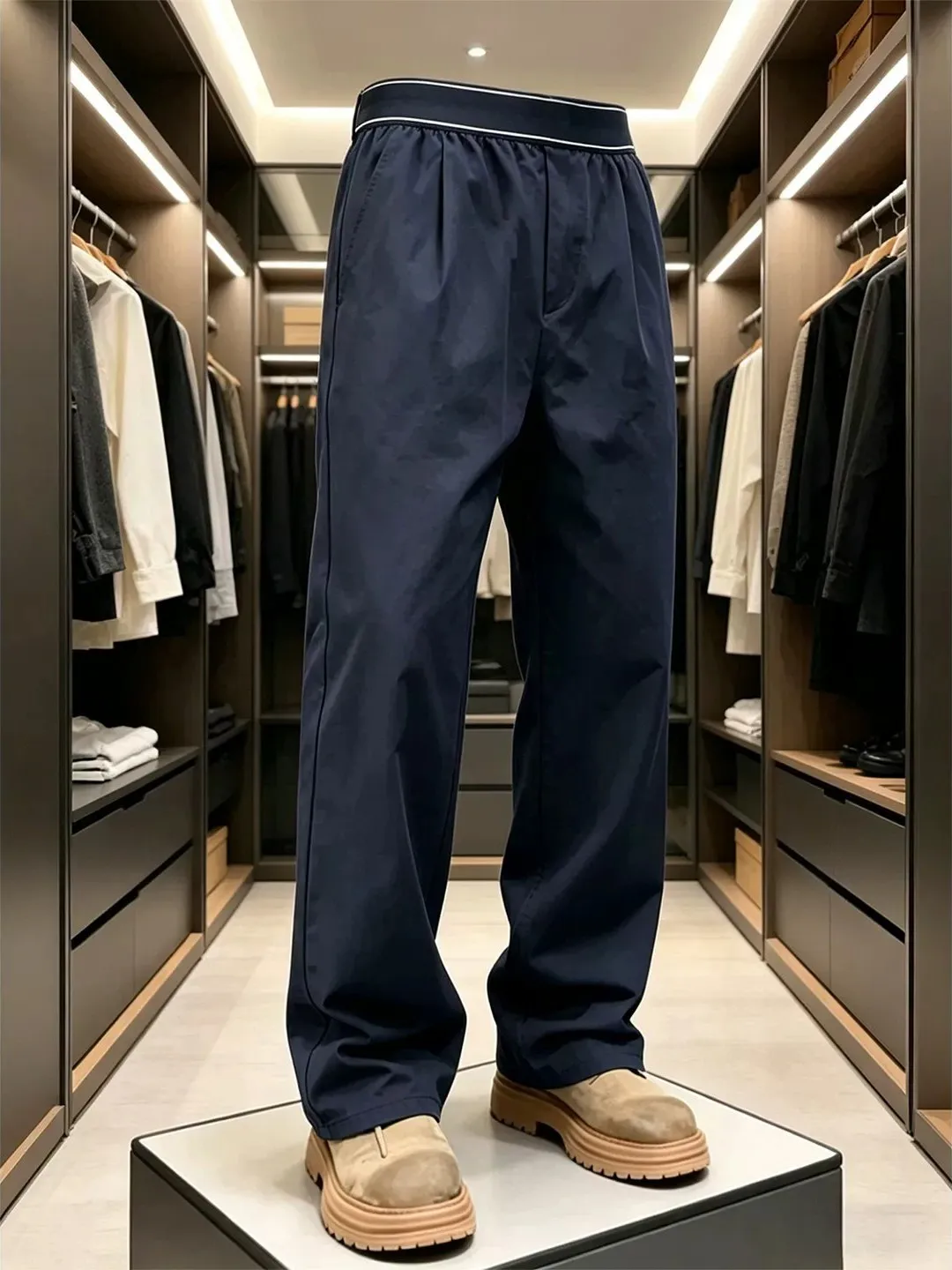 Trendy Ice Silk Straight Leg Casual Pants Men's Summer Elastic Waist Thin Style Fitness Sports Straight Leg Trousers
Trendy Ice Silk Straight Leg Casual Pants Men's Summer Elastic Waist Thin Style Fitness Sports Straight Leg Trousers