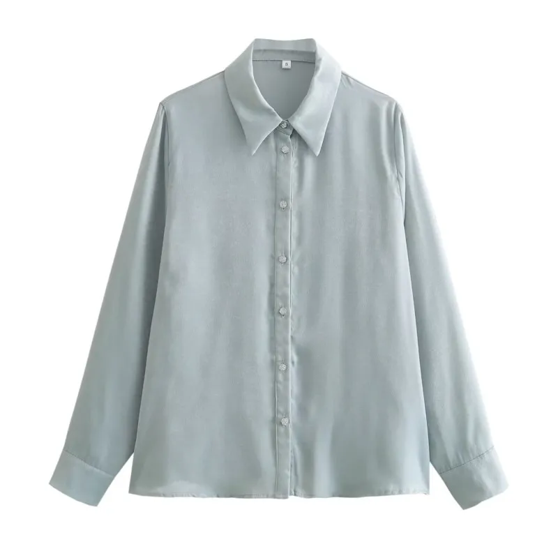 Блузка женская однотонная с длинным рукавом, на пуговицах
Блузка женская однотонная с длинным рукавом, на пуговицах