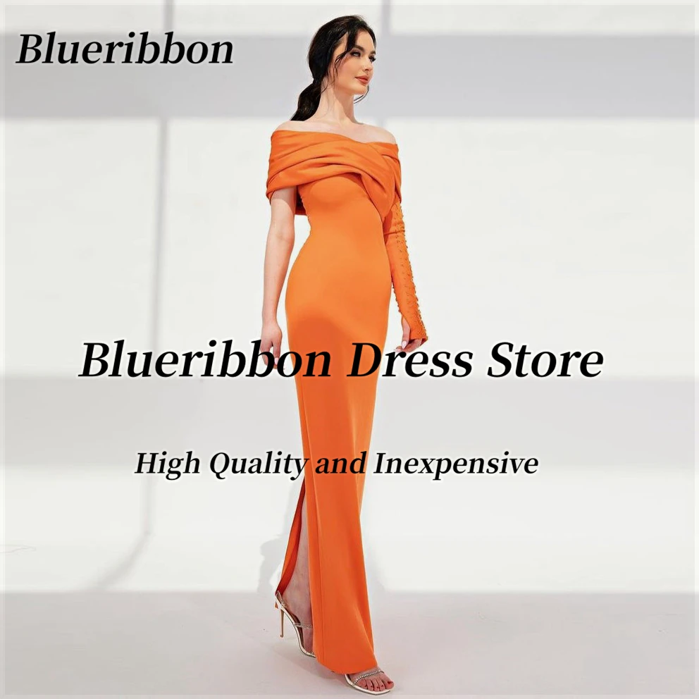 Blueribbon Ruched Bateau Neck Prom Dresses Beaded Long Sleeve Ladies Wear Evening Gowns Back Slit Celebrity Party Gowns
Blueribbon Ruched Bateau Neck Prom Dresses Beaded Long Sleeve Ladies Wear Evening Gowns Back Slit Celebrity Party Gowns