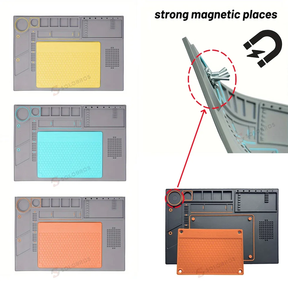 Heat Resistant Solder Mat Insulation Phone Repair Mat Screw Silicone Table Mat Set for Work Desk Maintenance Tools
Heat Resistant Solder Mat Insulation Phone Repair Mat Screw Silicone Table Mat Set for Work Desk Maintenance Tools
