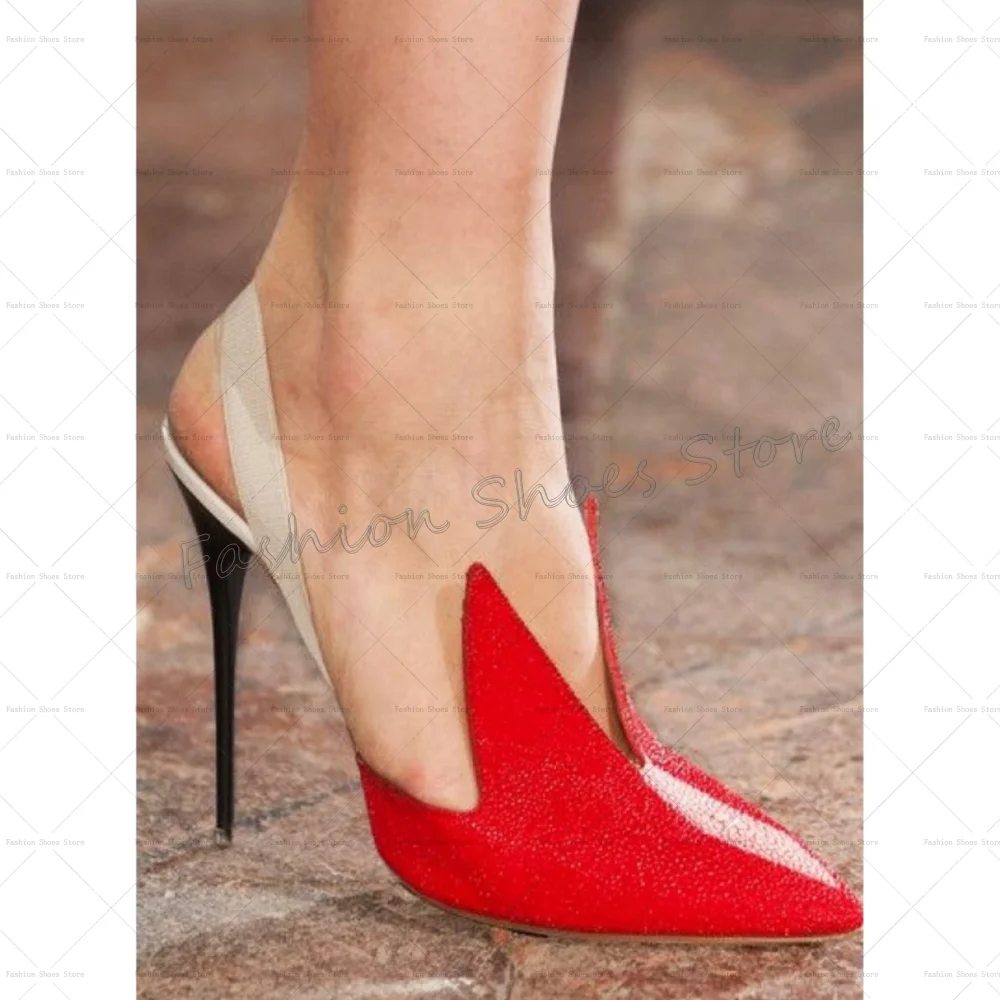 Red Irregular Pointed Toe Sandals Sexy Stilettos High Heels High Heel Shoes for Women Fashion Heels 2025 New Zapatos Para Mujere
Red Irregular Pointed Toe Sandals Sexy Stilettos High Heels High Heel Shoes for Women Fashion Heels 2025 New Zapatos Para Mujere