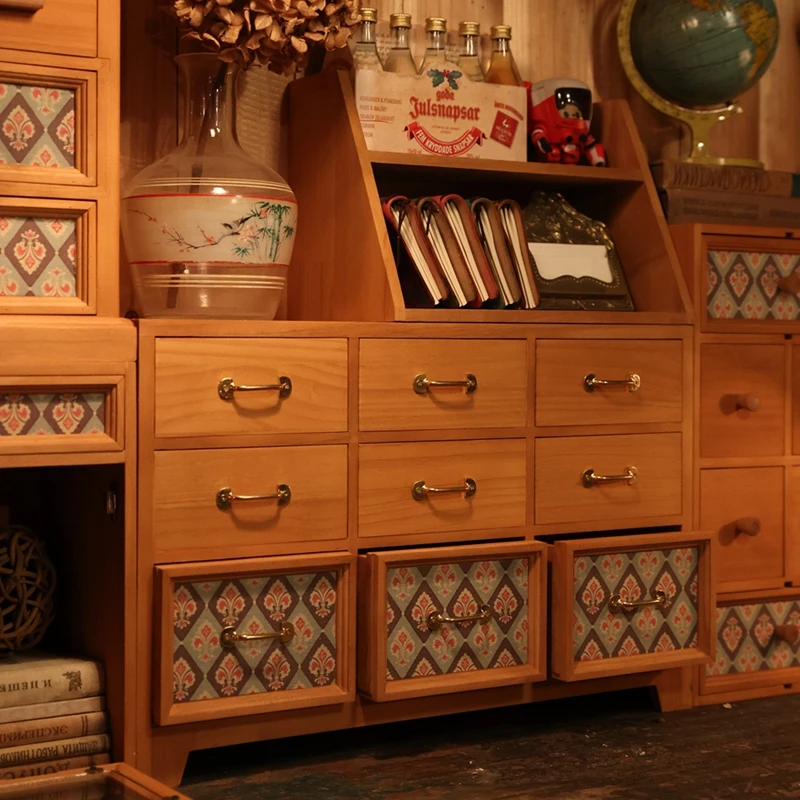 American country medieval style desk drawer cabinet retro desktop decoration wooden storage box
American country medieval style desk drawer cabinet retro desktop decoration wooden storage box