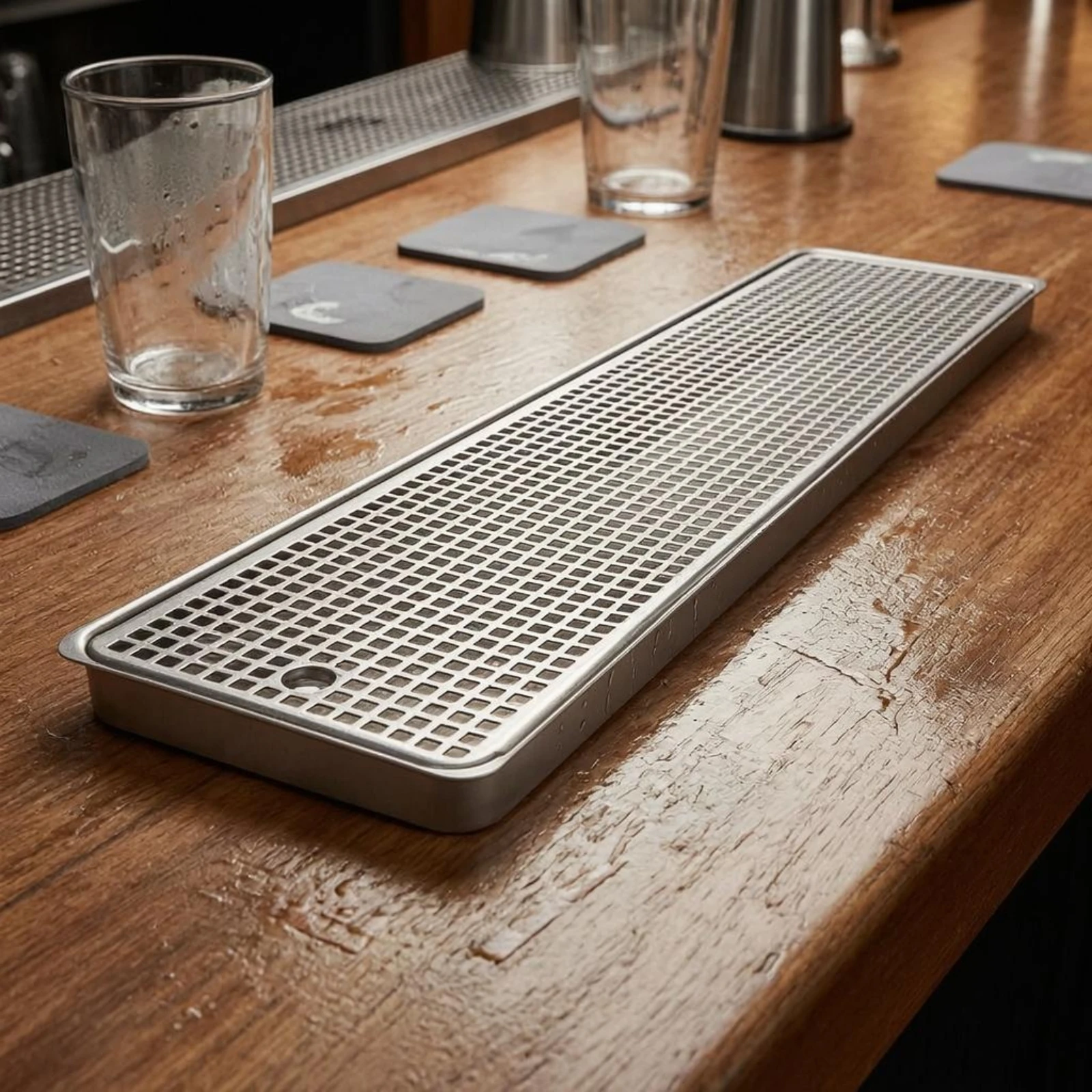 Beer Catch Tray Tray Perforated Grid Stainless Steel Catch Tray Tray Liquid Catcher Lipped Rim Hospitality Equipment Slim Design
Beer Catch Tray Tray Perforated Grid Stainless Steel Catch Tray Tray Liquid Catcher Lipped Rim Hospitality Equipment Slim Design