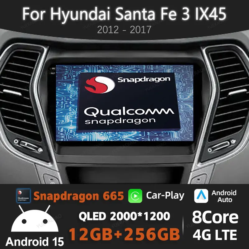 Автомобильное радио Android 15 для Hyundai Santa Fe 3 Grand IX45 2012-2017 Qualcomm GPS NAVI QLED Головное устройство 2DIN BT 4G LTE 5G WIFI Video
Автомобильное радио Android 15 для Hyundai Santa Fe 3 Grand IX45 2012-2017 Qualcomm GPS NAVI QLED Головное устройство 2DIN BT 4G LTE 5G WIFI Video