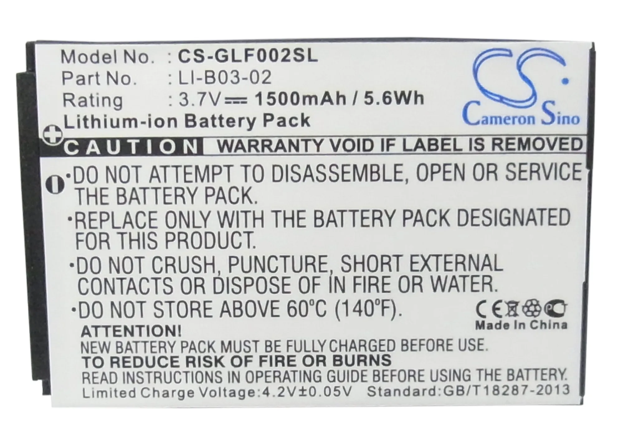 Battery for GB3, Platinum, Platinum Range Finder, World Platinum, World Platinum II PN: LI-B03-02 1500mAh / 5.55Wh
Battery for GB3, Platinum, Platinum Range Finder, World Platinum, World Platinum II PN: LI-B03-02 1500mAh / 5.55Wh