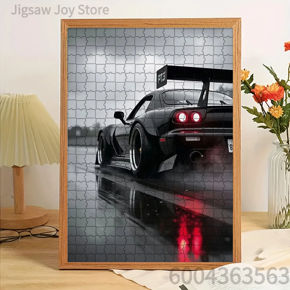 Paper Jigsaw Puzzle Black Mazda RX-7 FD Rear View with Red Tail Lights on Wet Reflective Track Artwork Brain Teaser
Paper Jigsaw Puzzle Black Mazda RX-7 FD Rear View with Red Tail Lights on Wet Reflective Track Artwork Brain Teaser
