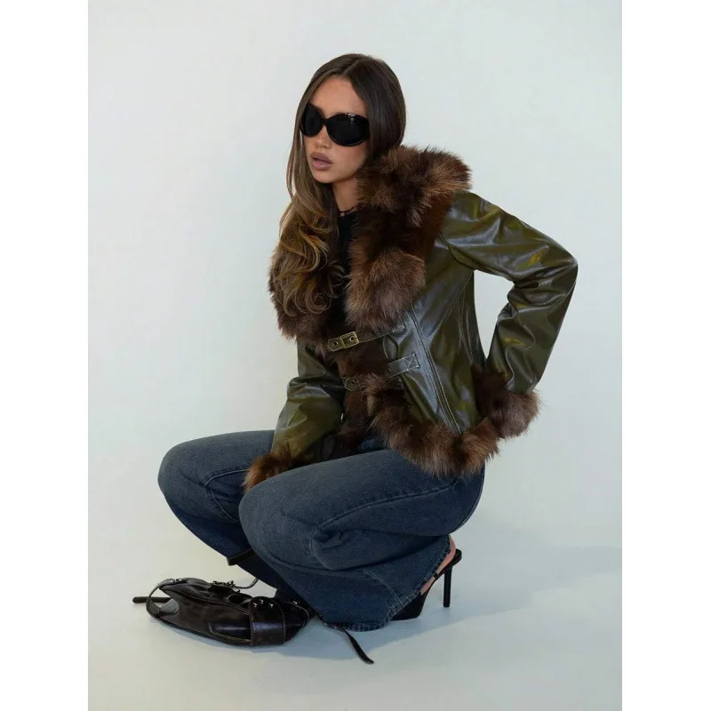Fur Spliced Leather Coat Women's Fashion Spring Season Long Other Fabric Cross-Border Style without Brand Registered Trademark
Fur Spliced Leather Coat Women's Fashion Spring Season Long Other Fabric Cross-Border Style without Brand Registered Trademark