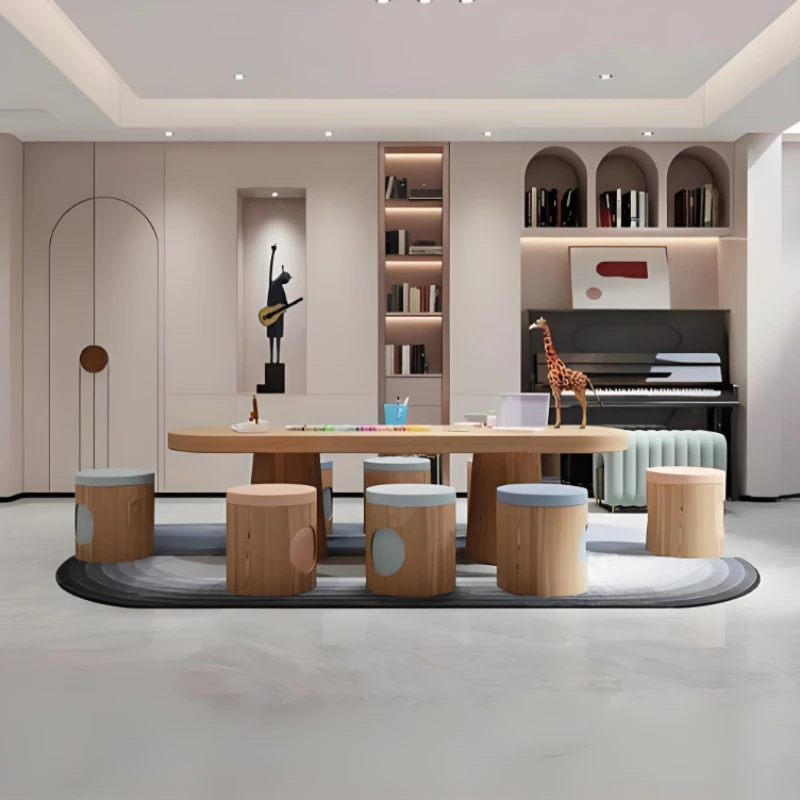 Overhead floor children's play building block table Early education training center Reading area Table and chair combination
Overhead floor children's play building block table Early education training center Reading area Table and chair combination