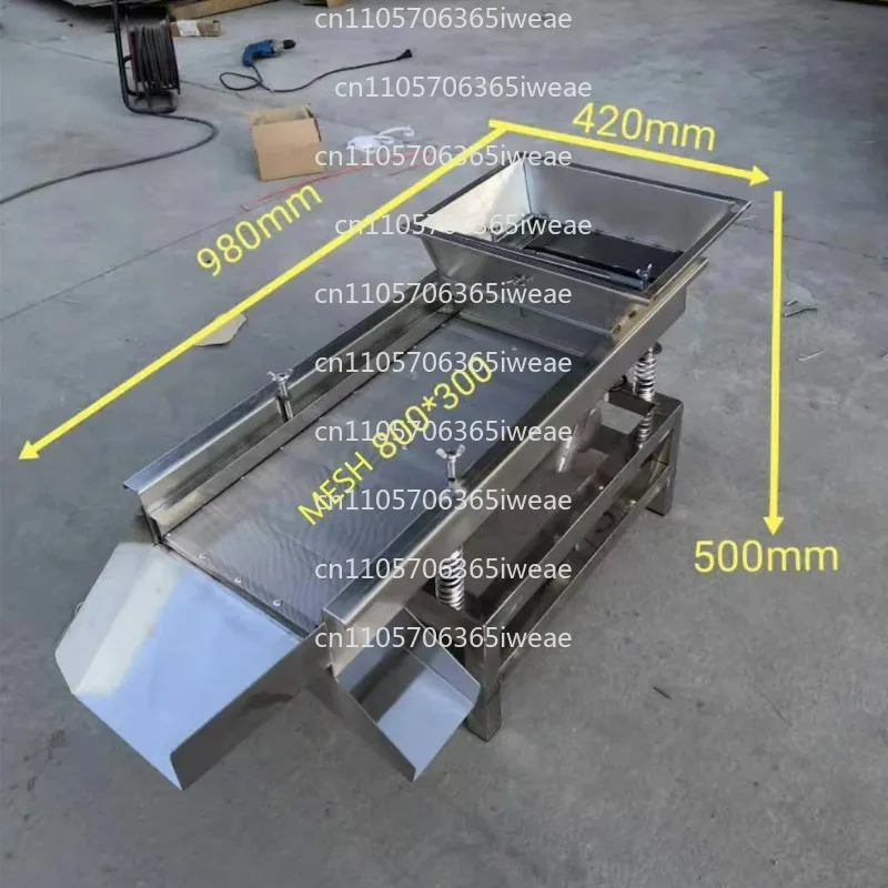 Stainless Steel Vibrating Separator for Particle Screening and Grading Dual Motor Linear Vibrating Screen 30 * 80cm
Stainless Steel Vibrating Separator for Particle Screening and Grading Dual Motor Linear Vibrating Screen 30 * 80cm