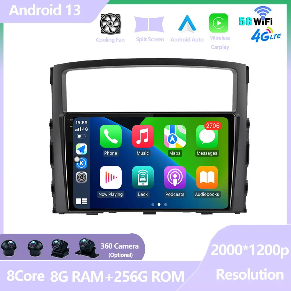 Car Multimedia Radio Player For Mitsubishi PAJERO 4 2006 - 2014 GPS Navigation Screen Android 14 Wireless Carplay WIFI
Car Multimedia Radio Player For Mitsubishi PAJERO 4 2006 - 2014 GPS Navigation Screen Android 14 Wireless Carplay WIFI