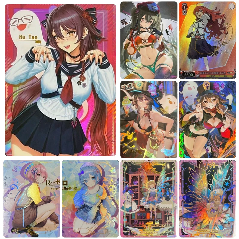 DIY 4PCS/SET Collection flash card Anime characters Rem Hu Tao KINOMOTO SAKURA Bronzing flash card Cartoon toys Christmas gift
DIY 4PCS/SET Collection flash card Anime characters Rem Hu Tao KINOMOTO SAKURA Bronzing flash card Cartoon toys Christmas gift