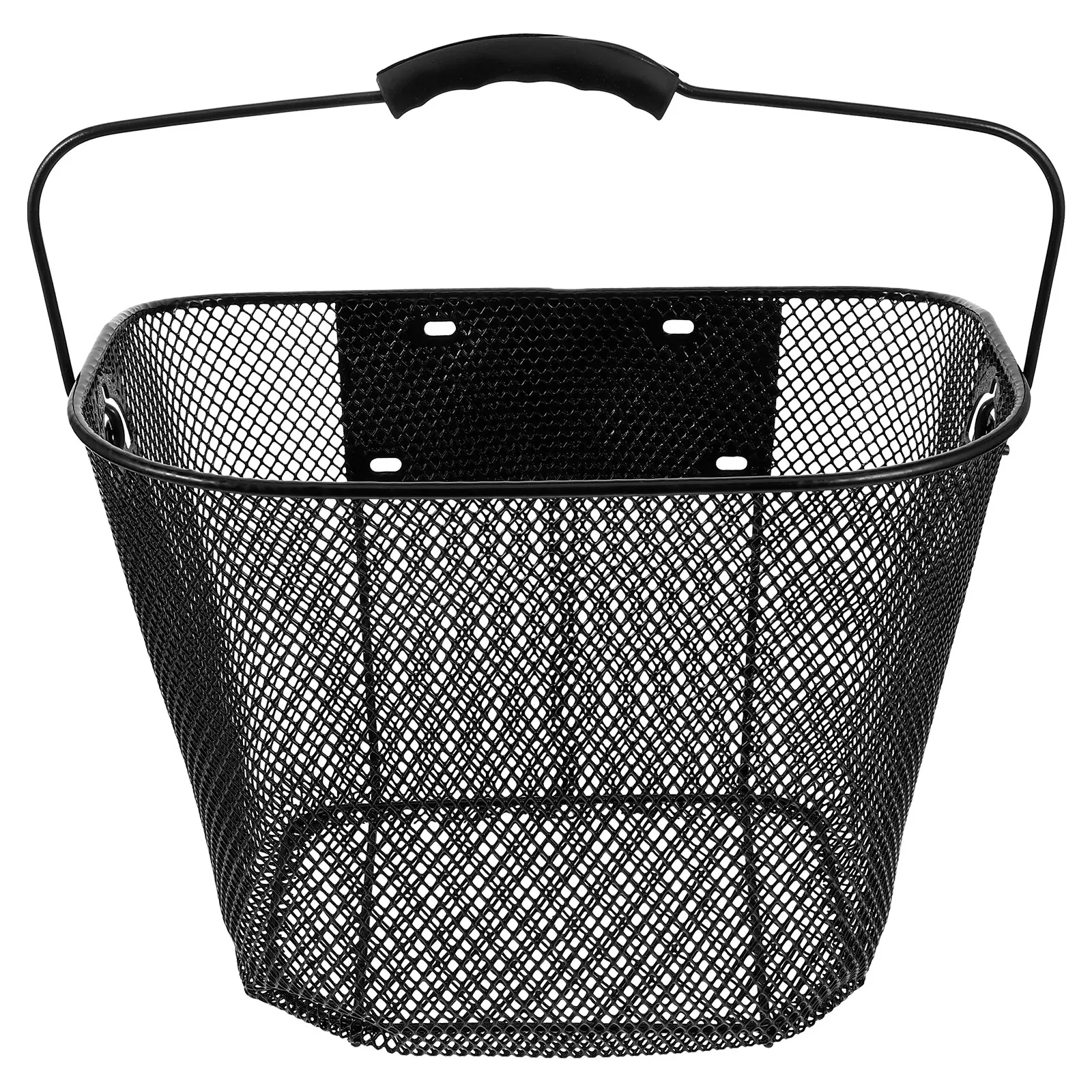 Quick Disassembly Basket Foldable Bicycle Basket Front Handlebar Durable Metal Black Color Portable Front Handlebar Storage 
Quick Disassembly Basket Foldable Bicycle Basket Front Handlebar Durable Metal Black Color Portable Front Handlebar Storage