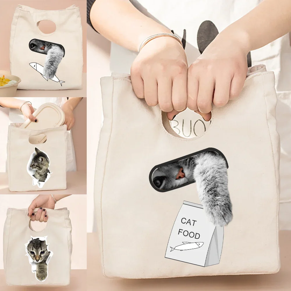 Thermal Lunch Dinner Bag Organizer Cat Print Canvas Child School Picnic Travel Breakfast Box Food Insulated Handbags Cooler Bags
Thermal Lunch Dinner Bag Organizer Cat Print Canvas Child School Picnic Travel Breakfast Box Food Insulated Handbags Cooler Bags