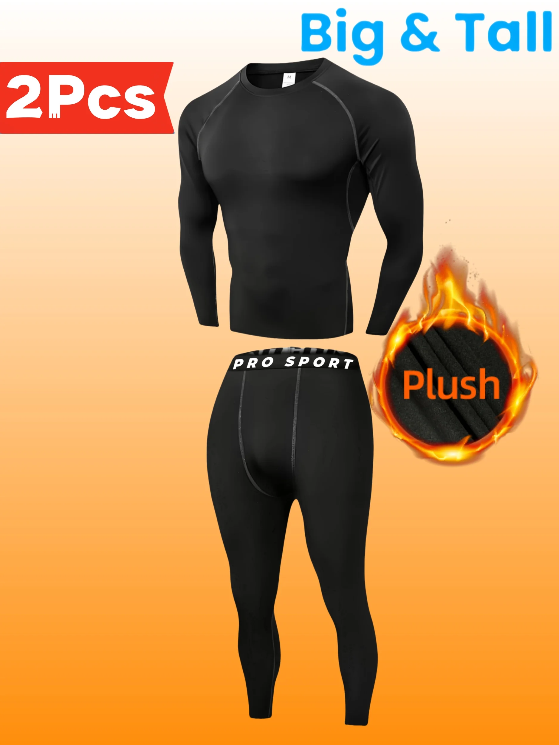 Men's oversized warm compression shirt, elastic and breathable leggings, suitable for outdoor activities in autumn and winter
Men's oversized warm compression shirt, elastic and breathable leggings, suitable for outdoor activities in autumn and winter