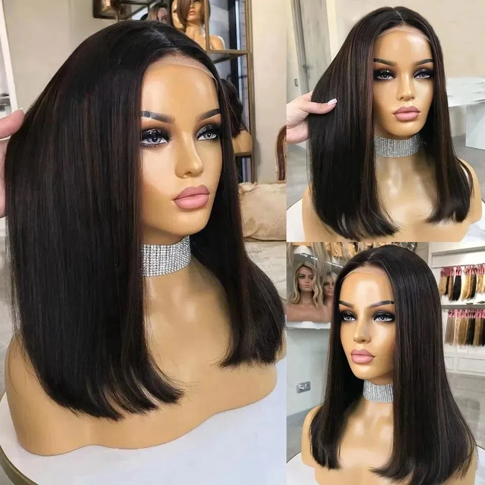 Black Wig Short Straight Lace Front Wig 13X4 HD Bob Lace Frontal Wig 180 Density Ready To Wear Synthetic Daily Cosplay for Wemon
Black Wig Short Straight Lace Front Wig 13X4 HD Bob Lace Frontal Wig 180 Density Ready To Wear Synthetic Daily Cosplay for Wemon