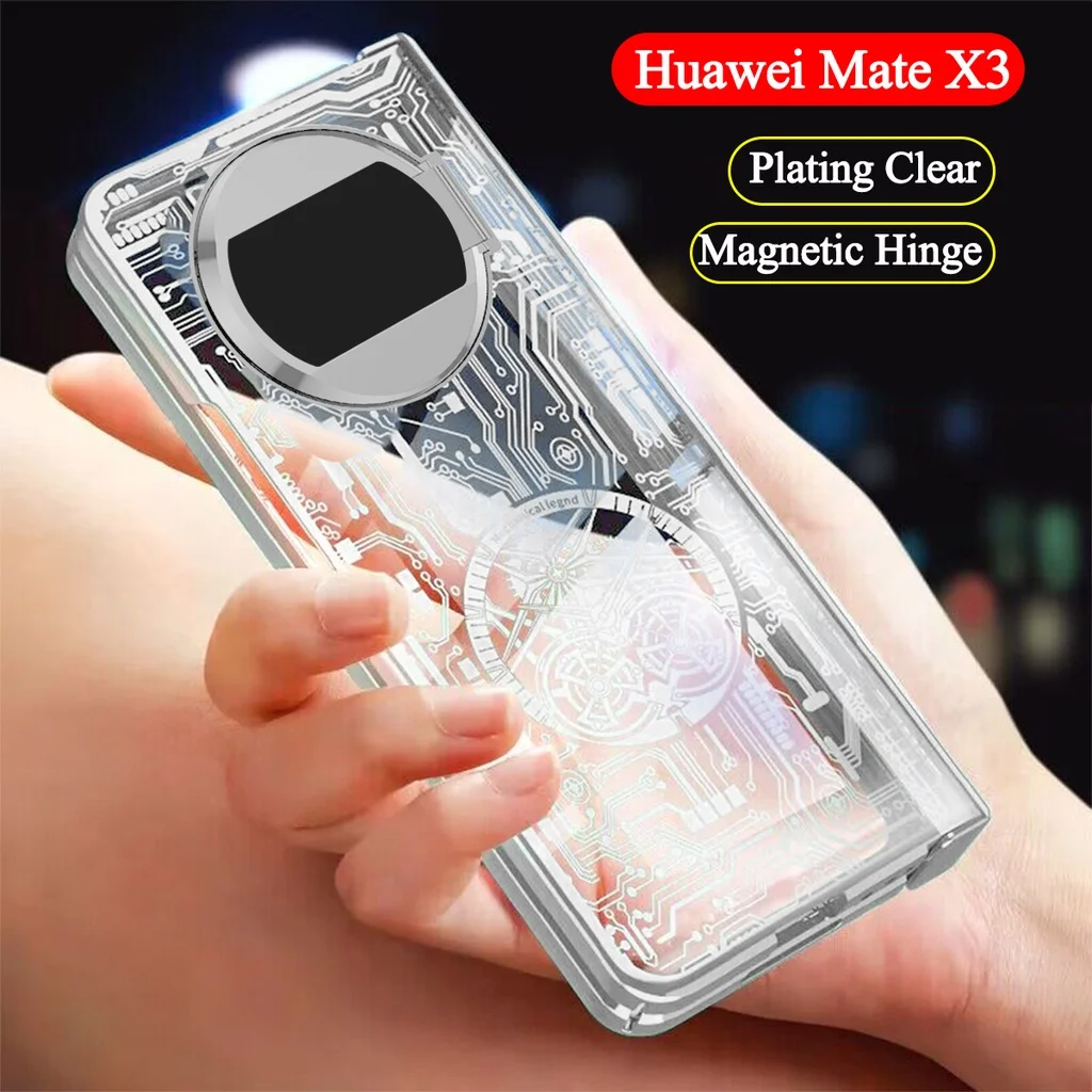For Huawei Mate X3 X5 Electroplate Pattern Transparent Magneitc Hinge Case Hard Thin PC Shockproof Cover for Huawei Mate X3
For Huawei Mate X3 X5 Electroplate Pattern Transparent Magneitc Hinge Case Hard Thin PC Shockproof Cover for Huawei Mate X3
