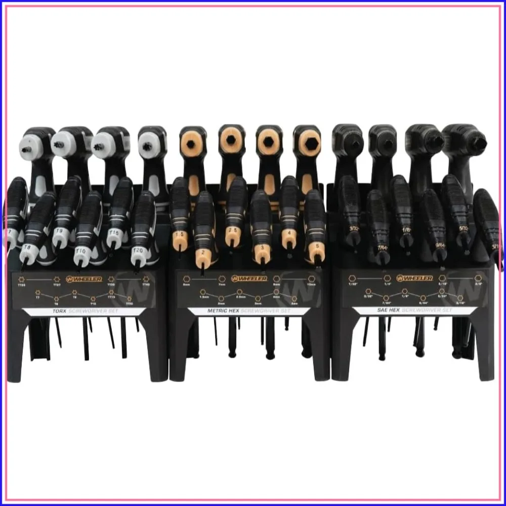 30-Piece Wheeler SAE/Metric Hex and Torx P-Handle Set for Gunsmithing Rebuild and Maintenance
30-Piece Wheeler SAE/Metric Hex and Torx P-Handle Set for Gunsmithing Rebuild and Maintenance