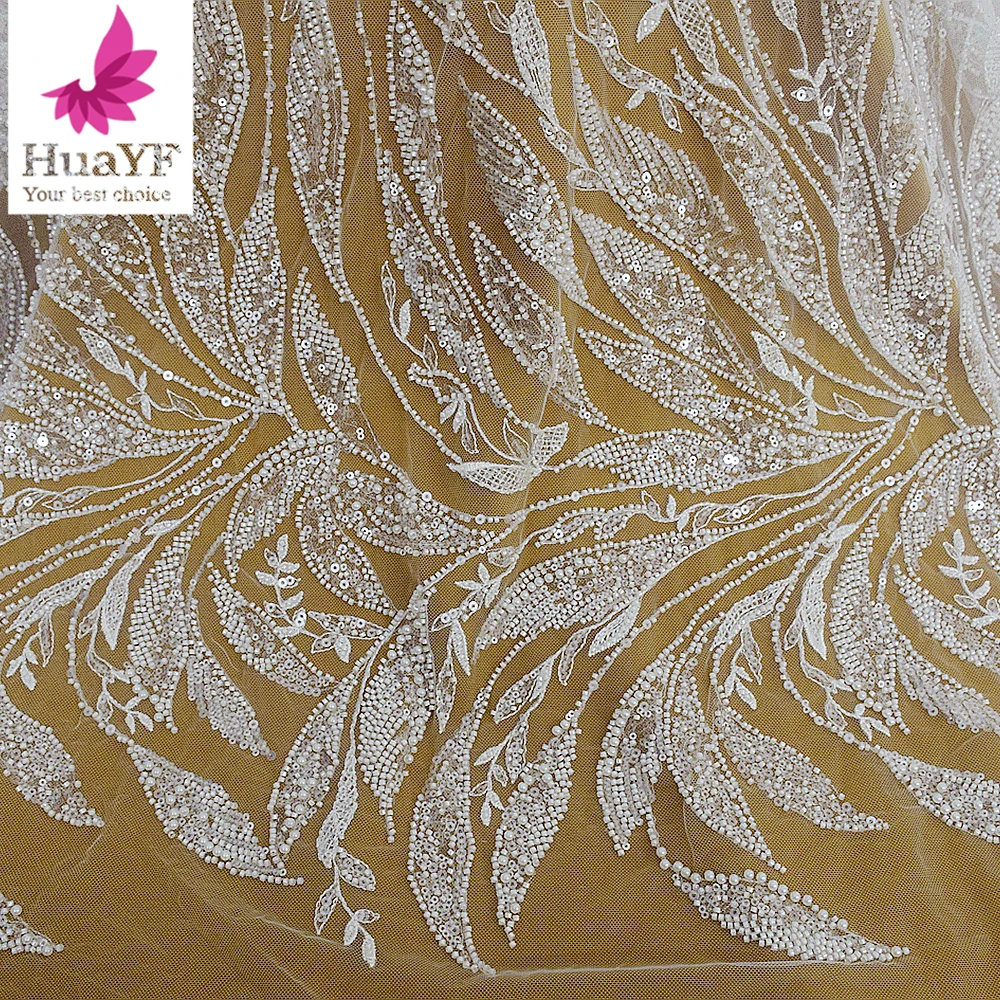 1 Yard New design sequins off white beaded lace for wedding bridal dress fabric HY2857
1 Yard New design sequins off white beaded lace for wedding bridal dress fabric HY2857