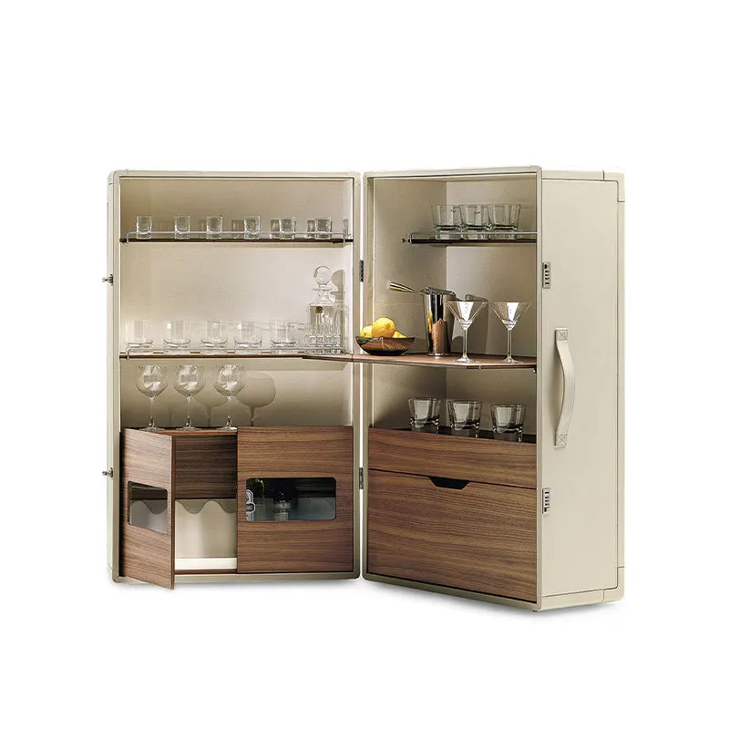 Italian light luxury high-end wine cabinet solid wood living room against the wall designer simple villa
Italian light luxury high-end wine cabinet solid wood living room against the wall designer simple villa