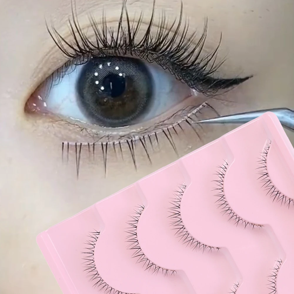 Lower Eyelashes Pack 5 Pairs Natural Manga Under Eye Lashes Soft Lower Eyelashes Handmade Clear Band Bottom Lashes Makeup Tools
Lower Eyelashes Pack 5 Pairs Natural Manga Under Eye Lashes Soft Lower Eyelashes Handmade Clear Band Bottom Lashes Makeup Tools
