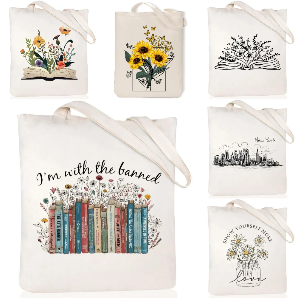 Book and Flower Positive Phrases Print Canvas Tote Bag Large Capacity Shoulder Bag Work Holiday Shopping Daily Use Gift Idea
Book and Flower Positive Phrases Print Canvas Tote Bag Large Capacity Shoulder Bag Work Holiday Shopping Daily Use Gift Idea