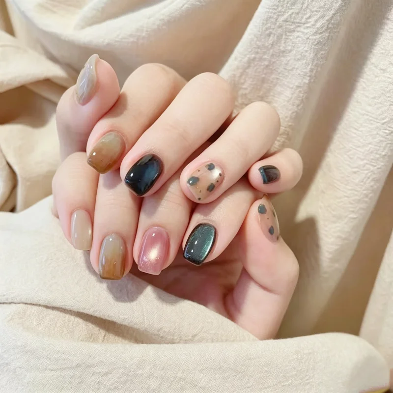 30Pcs False Nails Short Square Colorful Cat-Eye Unique Ombre Design Press-On High-Quality Nails—Perfect As A Gift for Girls
30Pcs False Nails Short Square Colorful Cat-Eye Unique Ombre Design Press-On High-Quality Nails—Perfect As A Gift for Girls