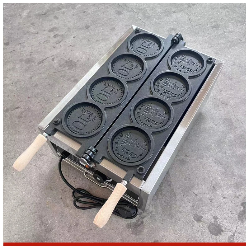 Commercial Electric Gold Coin Bread Machine 4-Panel Classic Snack Burning Equipment 220V for Stall
Commercial Electric Gold Coin Bread Machine 4-Panel Classic Snack Burning Equipment 220V for Stall