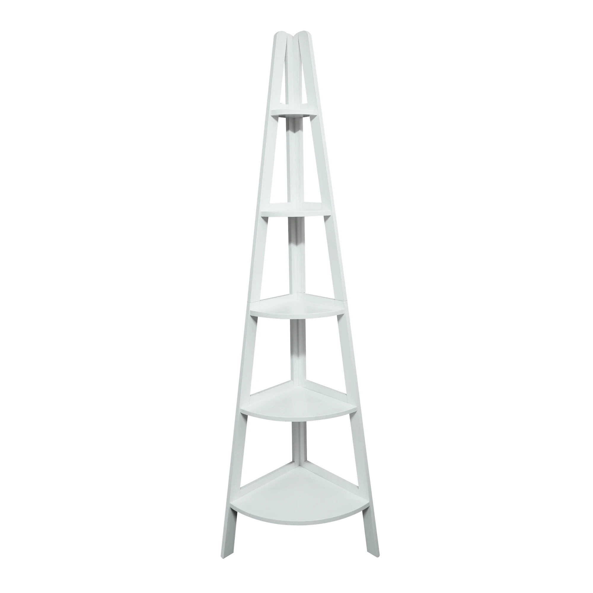 5-Shelf Corner Ladder Bookcase in White Finish
5-Shelf Corner Ladder Bookcase in White Finish