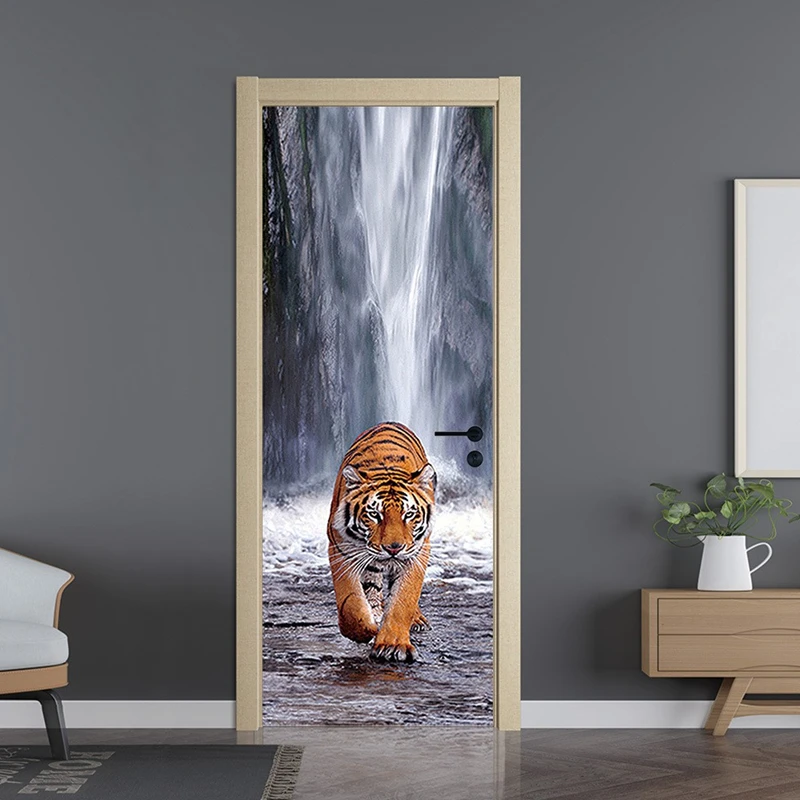 Fierce Tiger under Waterfall Mural 3D Door Styling Wall Art Fridge Self Adhesive Vinyl Stickers for Home Decoration Removable 
Fierce Tiger under Waterfall Mural 3D Door Styling Wall Art Fridge Self Adhesive Vinyl Stickers for Home Decoration Removable