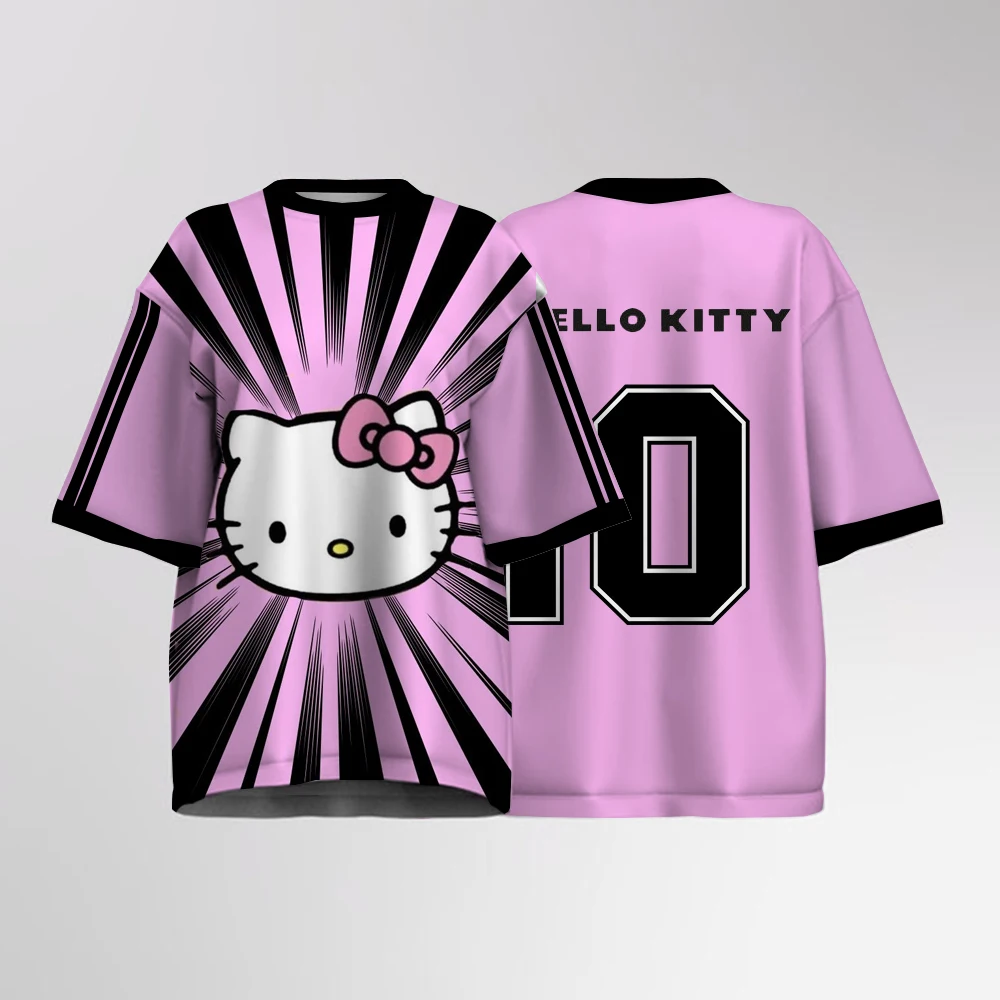 10 футбольных майок с принтом Hello Kitty, модные быстросохнущие повседневные спортивные футболки, дышащие короткие рукава
10 футбольных майок с принтом Hello Kitty, модные быстросохнущие повседневные спортивные футболки, дышащие короткие рукава