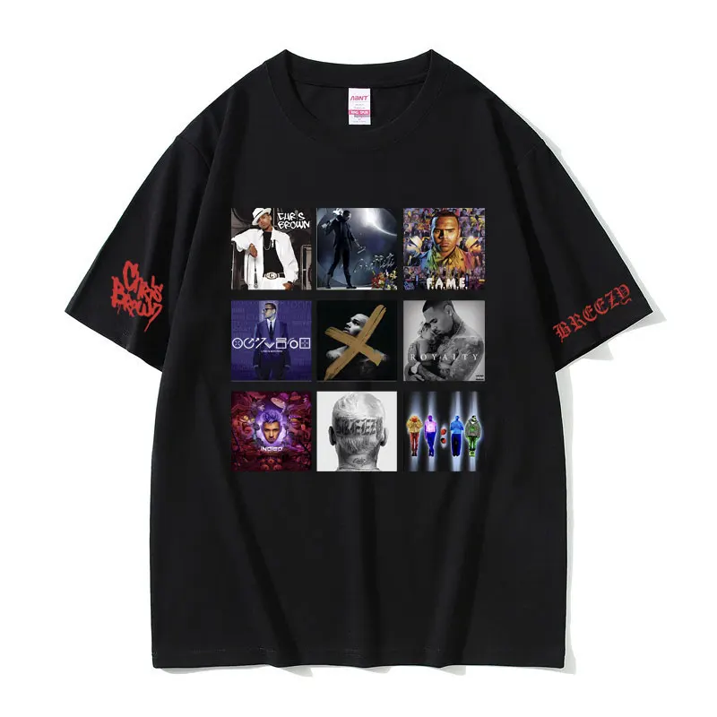 Rapper Chris Brown Music Album Cover Graphic T-shirts Men Women Fashion Oversized Streetwear Male T Shirt Men's Hip Hop Tshirt
Rapper Chris Brown Music Album Cover Graphic T-shirts Men Women Fashion Oversized Streetwear Male T Shirt Men's Hip Hop Tshirt