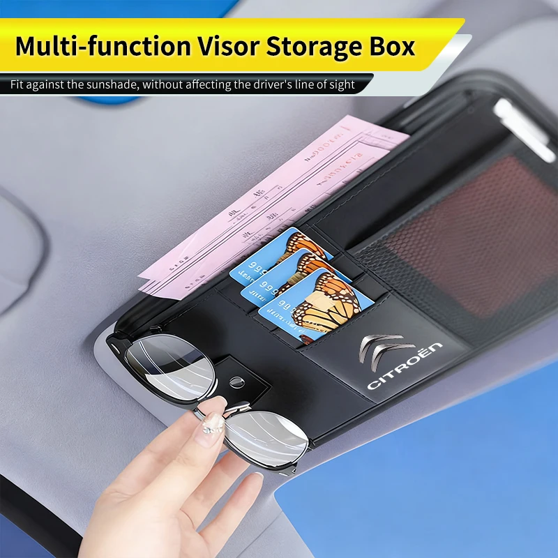 Leather Car Sunglasses Holder Sun Visor Glasses Clip Card Ticket For Citroen C4 C3 C5 C1 C2 Berlingo Celysee Cactus Picasso
Leather Car Sunglasses Holder Sun Visor Glasses Clip Card Ticket For Citroen C4 C3 C5 C1 C2 Berlingo Celysee Cactus Picasso
