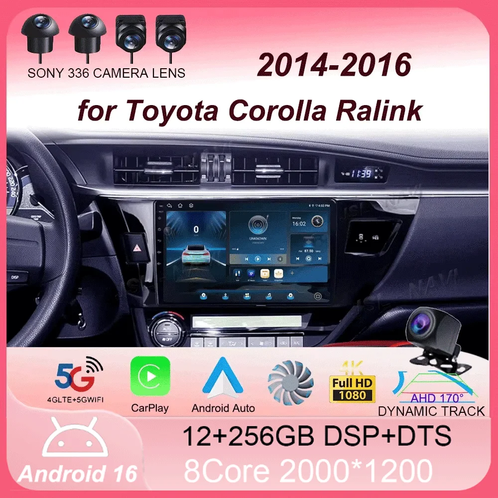 Android 16 2 Din Car Radio for Toyota Corolla Ralink 2014 - 2016 Multimedia Video Player Navigation MP5 Stereo Carplay Head Unit
Android 16 2 Din Car Radio for Toyota Corolla Ralink 2014 - 2016 Multimedia Video Player Navigation MP5 Stereo Carplay Head Unit