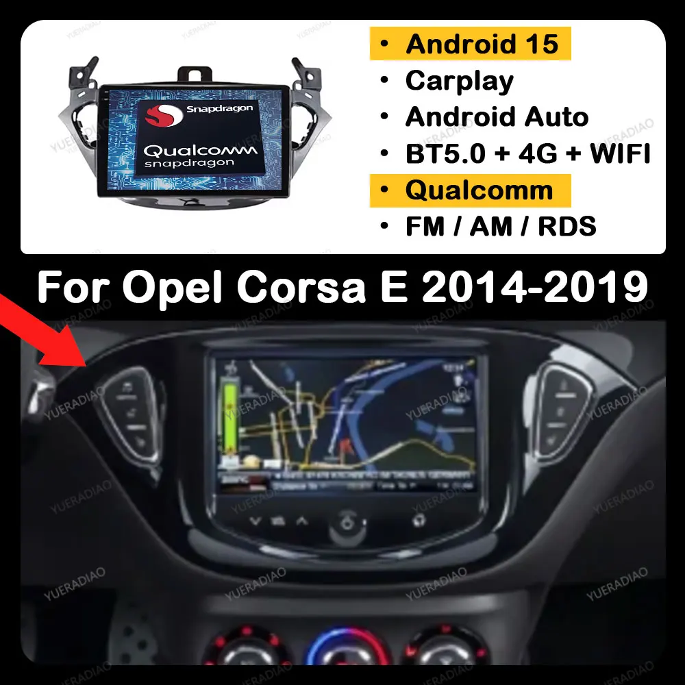Автомобильное радио Android 15 для Opel Corsa E 2014 2015-2019 GPS NAVI 4G WIFI BT головное устройство мультимедийный видеоплеер 2DIN QLED Qualcomm
Автомобильное радио Android 15 для Opel Corsa E 2014 2015-2019 GPS NAVI 4G WIFI BT головное устройство мультимедийный видеоплеер 2DIN QLED Qualcomm