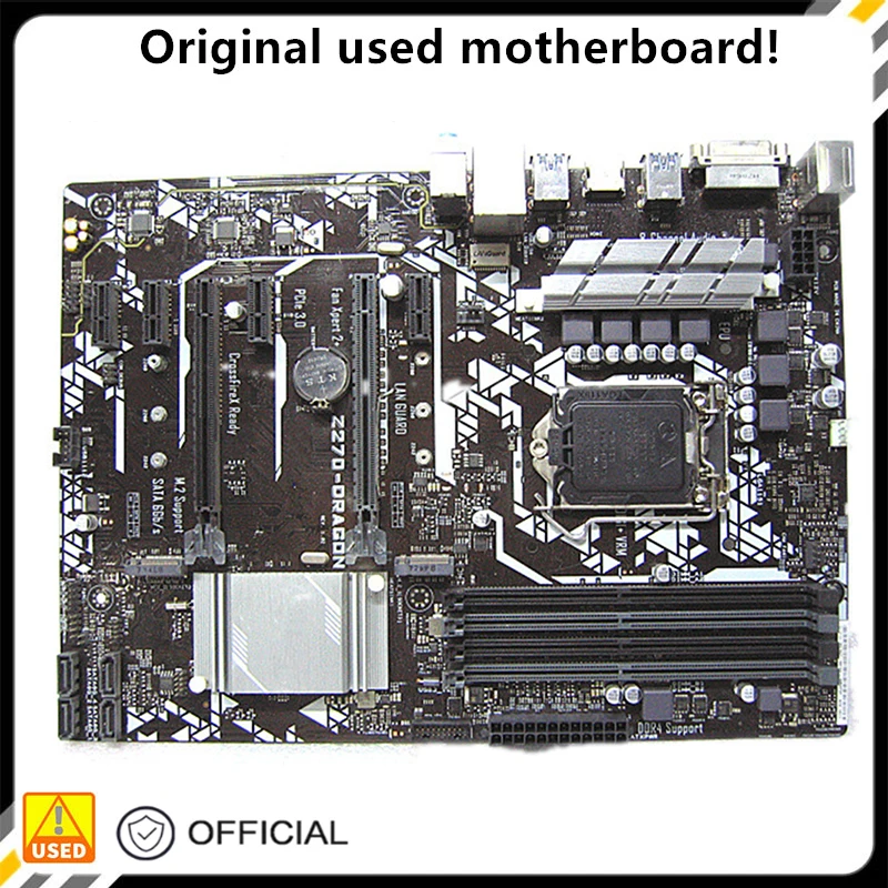 For Z270-DRAGON Original Used Desktop Intel Z270 64GB DDR4 Motherboard LGA 1151 i7/i5/i3 USB3.0 SATA3
For Z270-DRAGON Original Used Desktop Intel Z270 64GB DDR4 Motherboard LGA 1151 i7/i5/i3 USB3.0 SATA3