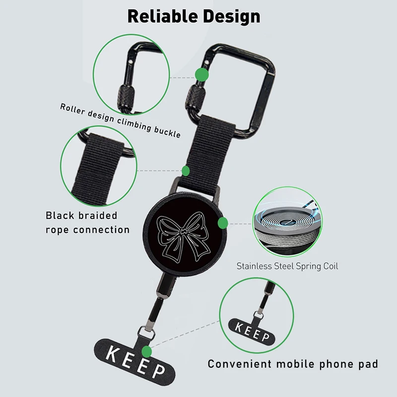 Outdoor Anti-Theft Retractable Phone Lanyard,Steel Cable Phone Tether With Locking Carabiner,Built-In Stand,Adjustable Strap
Outdoor Anti-Theft Retractable Phone Lanyard,Steel Cable Phone Tether With Locking Carabiner,Built-In Stand,Adjustable Strap