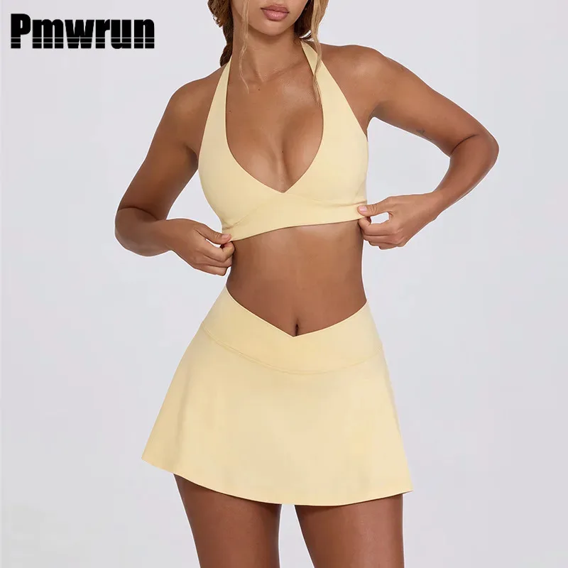 Women's Tracksuit Yoga Set 2 Pieces Sexy Sport Bra High Waist Sports Short Skirt Gym Fitness Clothes Workout Suit Sporstwear
Women's Tracksuit Yoga Set 2 Pieces Sexy Sport Bra High Waist Sports Short Skirt Gym Fitness Clothes Workout Suit Sporstwear