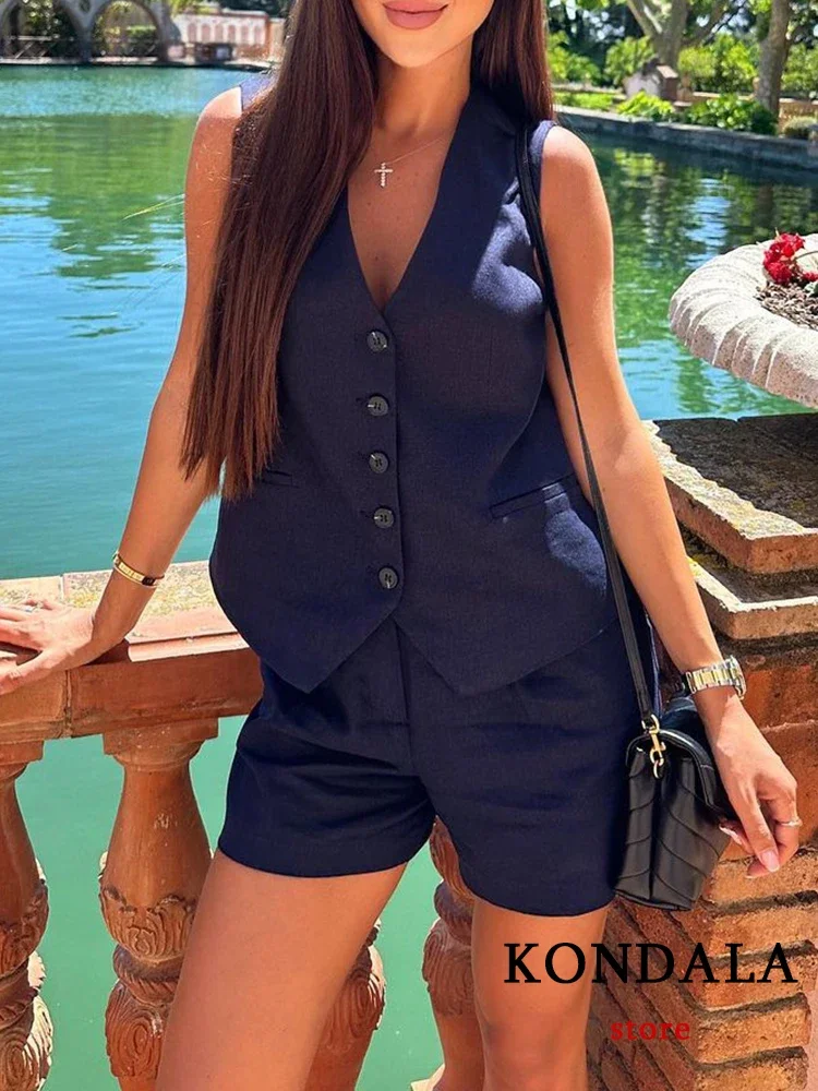 TRAFZA Casual Linen Women Suits 2 Pieces V Neck Buttons Vest Blazer+High Waist Wide Leg Shorts Fashion 2023 Summer Vintage Sets
TRAFZA Casual Linen Women Suits 2 Pieces V Neck Buttons Vest Blazer+High Waist Wide Leg Shorts Fashion 2023 Summer Vintage Sets