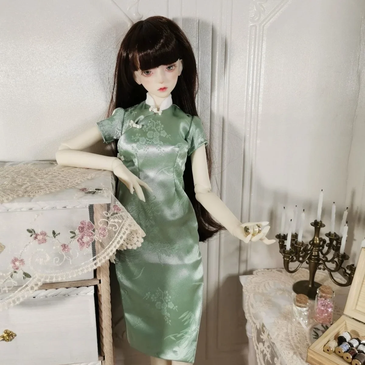Short Cheongsam BJD Doll Clothes, Dress 1/3 1/4 1/6 Skirt 1 Set
Short Cheongsam BJD Doll Clothes, Dress 1/3 1/4 1/6 Skirt 1 Set