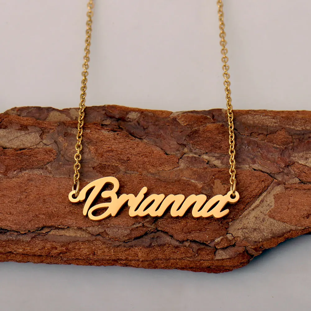 AOLOSHOW Brianna Gold Plated Name Necklaces for Women Stainless Steel Letters Pendant Charms Choker Jewelry
AOLOSHOW Brianna Gold Plated Name Necklaces for Women Stainless Steel Letters Pendant Charms Choker Jewelry