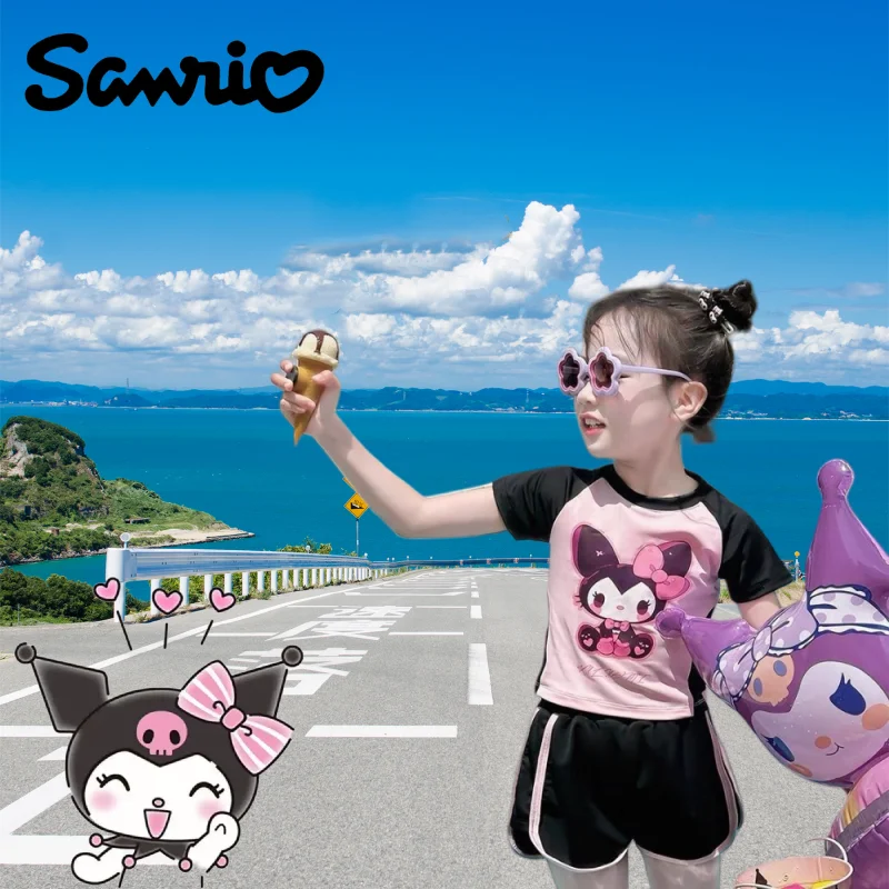 Новый летний детский комплект из мультфильма Sanrio Kuromi, мягкий и удобный, дышащий, быстросохнущий, солнцезащитный, для плавания
Новый летний детский комплект из мультфильма Sanrio Kuromi, мягкий и удобный, дышащий, быстросохнущий, солнцезащитный, для плавания