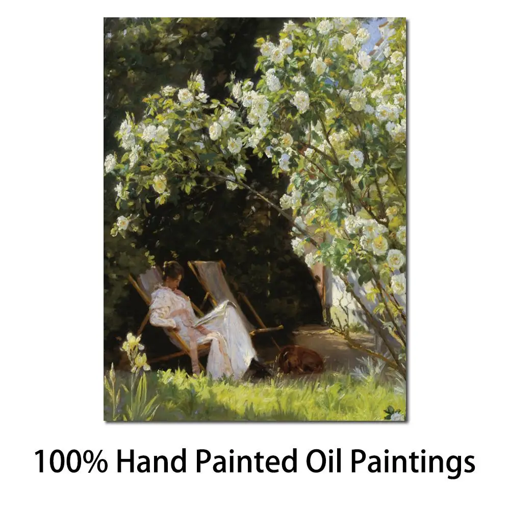 Landscape Canvas Wall Art Peter Severin Kroyer Painting Woman In Rose Garden Handmade Beautiful Modern Artwork Bedroom Decor
Landscape Canvas Wall Art Peter Severin Kroyer Painting Woman In Rose Garden Handmade Beautiful Modern Artwork Bedroom Decor