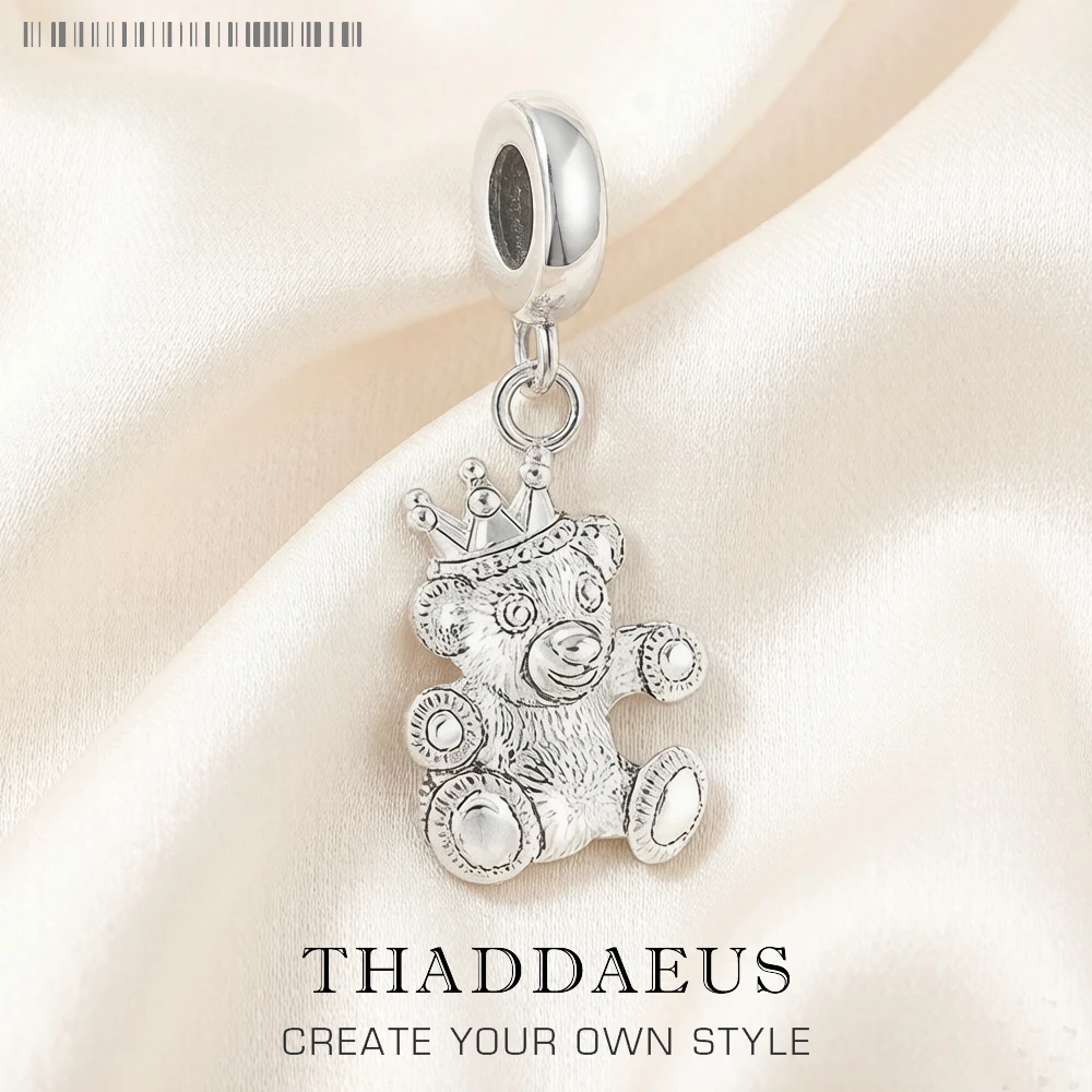 925 Sterling Silver Lovely Teddy Bear With Crown Pendants Charm Cute Gift For Women Fine Jewelry
925 Sterling Silver Lovely Teddy Bear With Crown Pendants Charm Cute Gift For Women Fine Jewelry