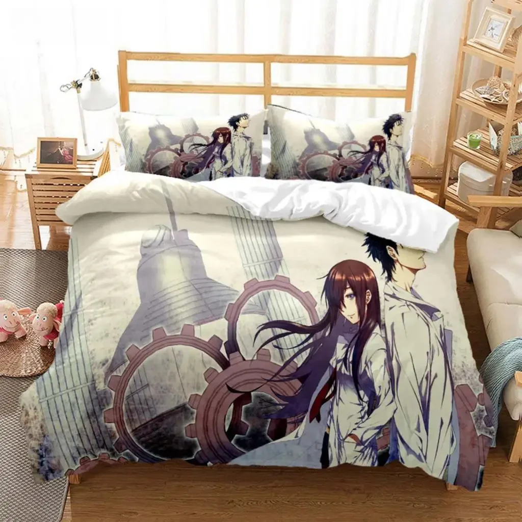 Steins;Gate Bedding Set Single Twin Full Queen King Size Bed Set Adult Kid Bedroom Duvet Cover Sets 3D Print Anime Bed Sheet Set
Steins;Gate Bedding Set Single Twin Full Queen King Size Bed Set Adult Kid Bedroom Duvet Cover Sets 3D Print Anime Bed Sheet Set