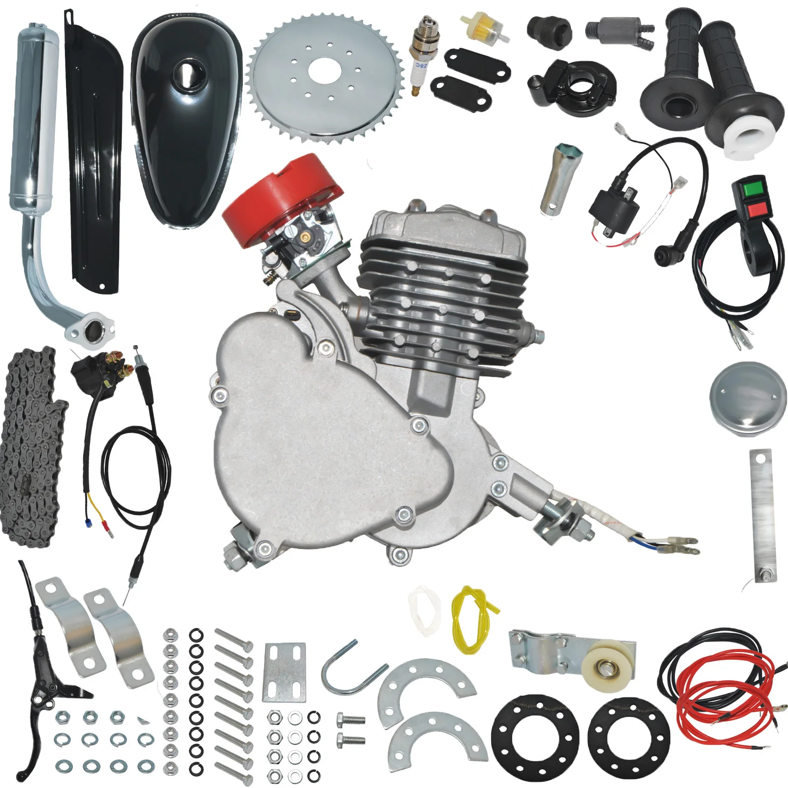 80CC Electric Start Bike Engine Kit - Upgrade Your 26"-28" Bike with Ease, No Manual Pull or Pedal Needed, Quick Electric Start
80CC Electric Start Bike Engine Kit - Upgrade Your 26"-28" Bike with Ease, No Manual Pull or Pedal Needed, Quick Electric Start