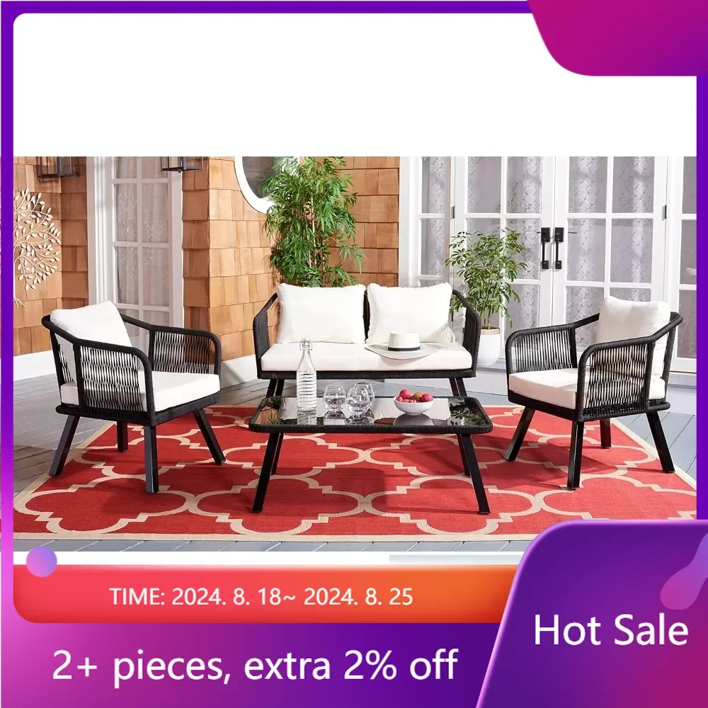 Outdoor Collection Wicker Cushion 4-Piece Rope Patio Backyard Living Set Rattan Garden Furniture Outdoor Table Chair Set Sets
Outdoor Collection Wicker Cushion 4-Piece Rope Patio Backyard Living Set Rattan Garden Furniture Outdoor Table Chair Set Sets